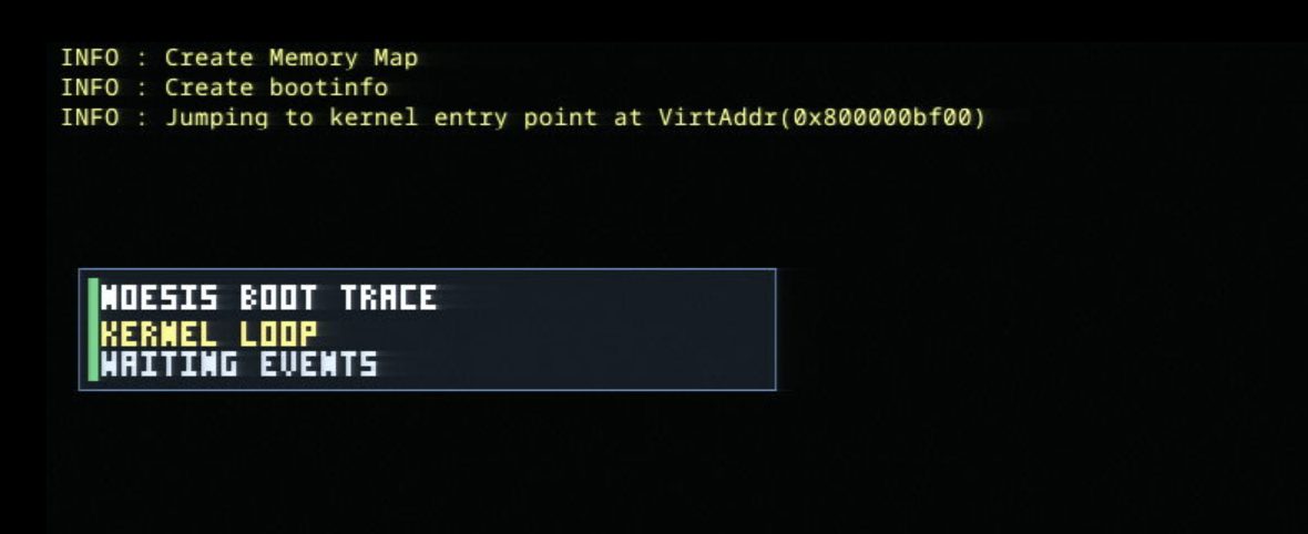 First successful Noesis kernel boot — the moment the kernel ran for the first time on real hardware
